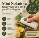 Mini Seladora de Embalagens Plásticas Recarregável