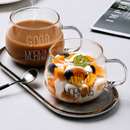 Kit 2 Canecas Good Morning de Vidro 400ml – Para Café e Chá