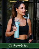 Kit Garrafa Térmica Gelarix Inox 500ml com 3 Xícaras Ideal para treino, viagem e uso diário
