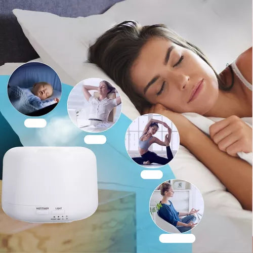 Umidificador Difusor Aromatizador com LED e Controle