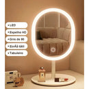 Espelho decorativo de mesa com LED - Redondo ou Quadrado