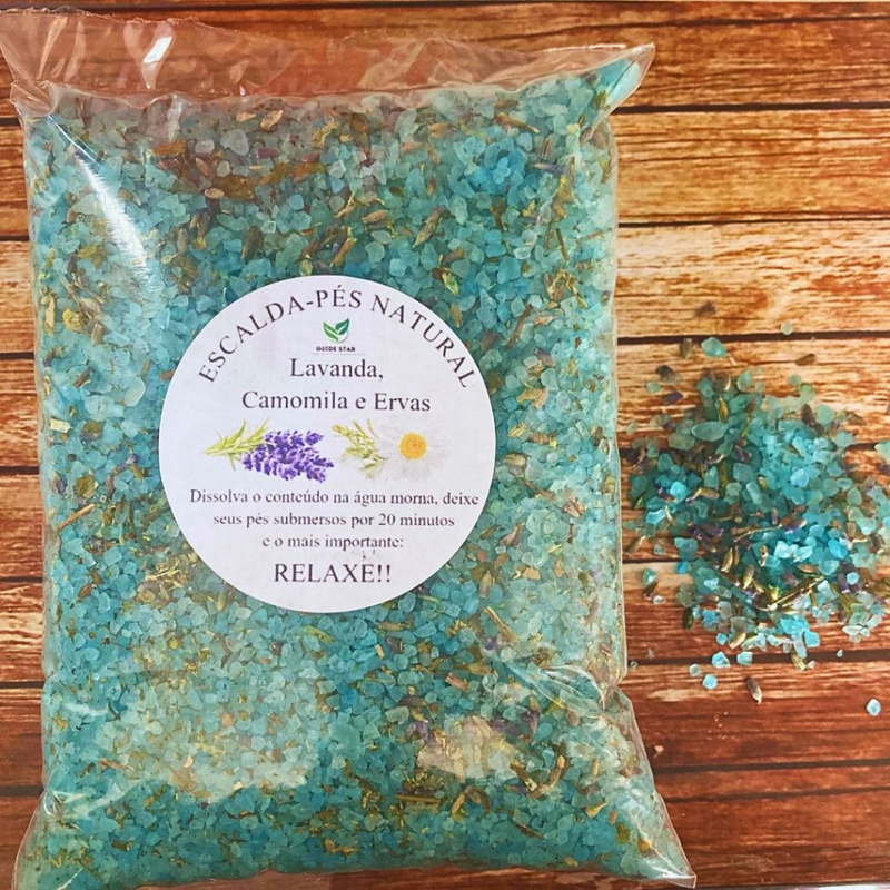 Escalda Pés 1Kg Lavanda c/ Camomila + Ervas