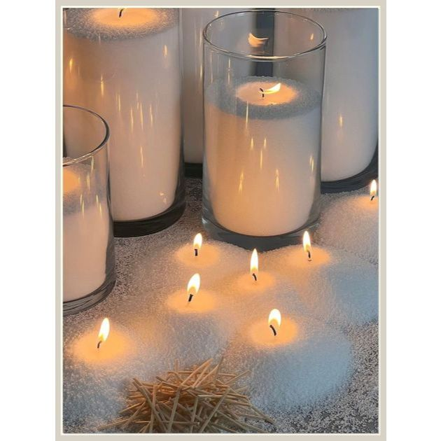 Vela de areia Vela para decoração Decoração casa vela em pó 500 gramas mais 10 pavios