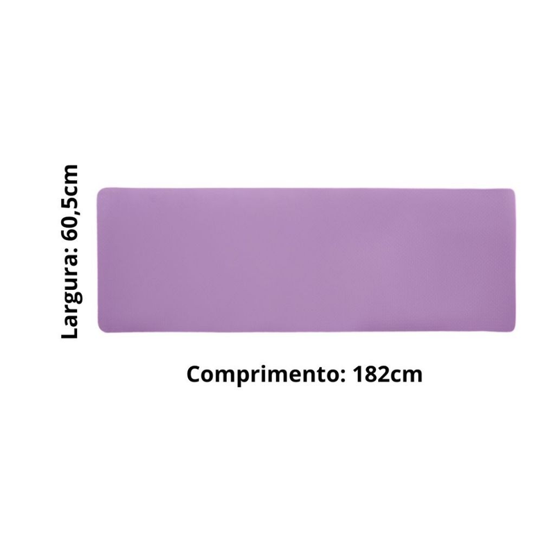 Tapete Yoga TPE Ecológico Antiderrapante Dupla Face Com Bolsa