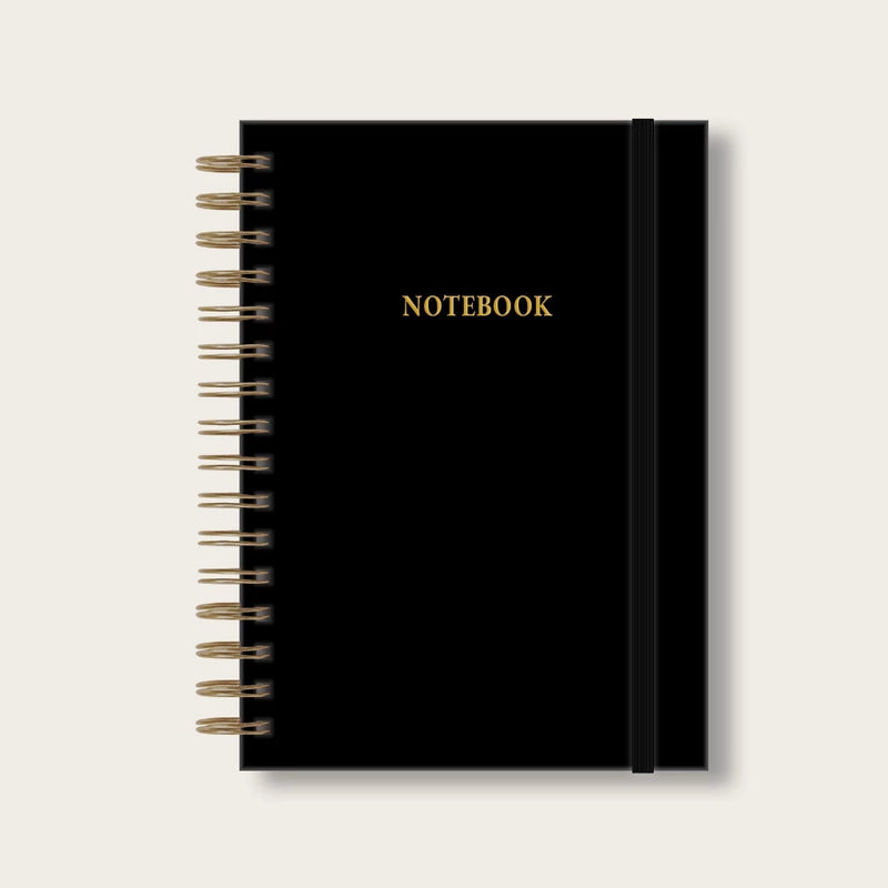 Caderno A5 Pautado - Detalhe em Hotstamp Dourado