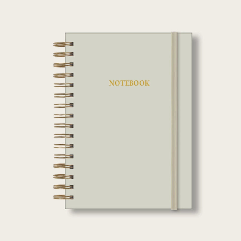 Caderno A5 Pautado - Detalhe em Hotstamp Dourado