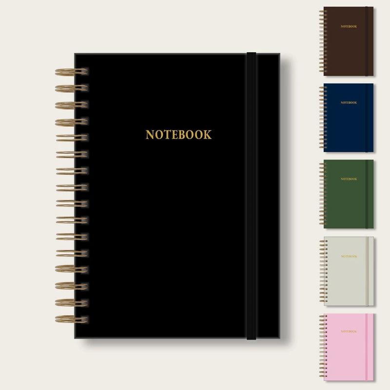 Caderno A5 Pautado - Detalhe em Hotstamp Dourado