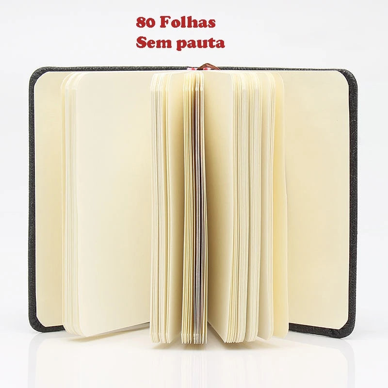 Caderneta sem pauta - A5 - Couro sintético
