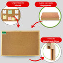 Quadro de cortiça - 90x60 - Avisos, Lembrete e Mural dos sonhos - Organização mental