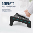 Descanso ergonômico para os pés com efeito relaxante - Trabalhando com paz
