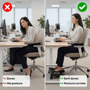 Descanso ergonômico para os pés com efeito relaxante - Trabalhando com paz