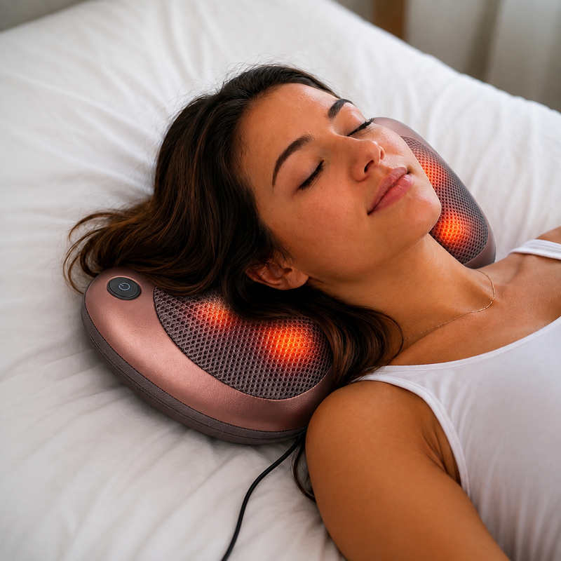 Massageador Shiatsu 8D Vita Mara – Relaxamento para Pescoço, Costas e Pés