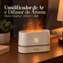 Umidificador de Ar e Difusor de Aroma Efeito Chama 200ml USB