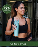 Kit Garrafa Térmica Gelarix Inox 500ml com 3 Xícaras Ideal para treino, viagem e uso diário