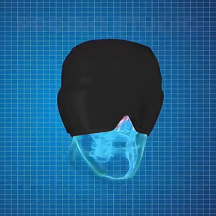 touca terapêutica térmica de gel para enxaqueca gelada,máscara dor de cabeça