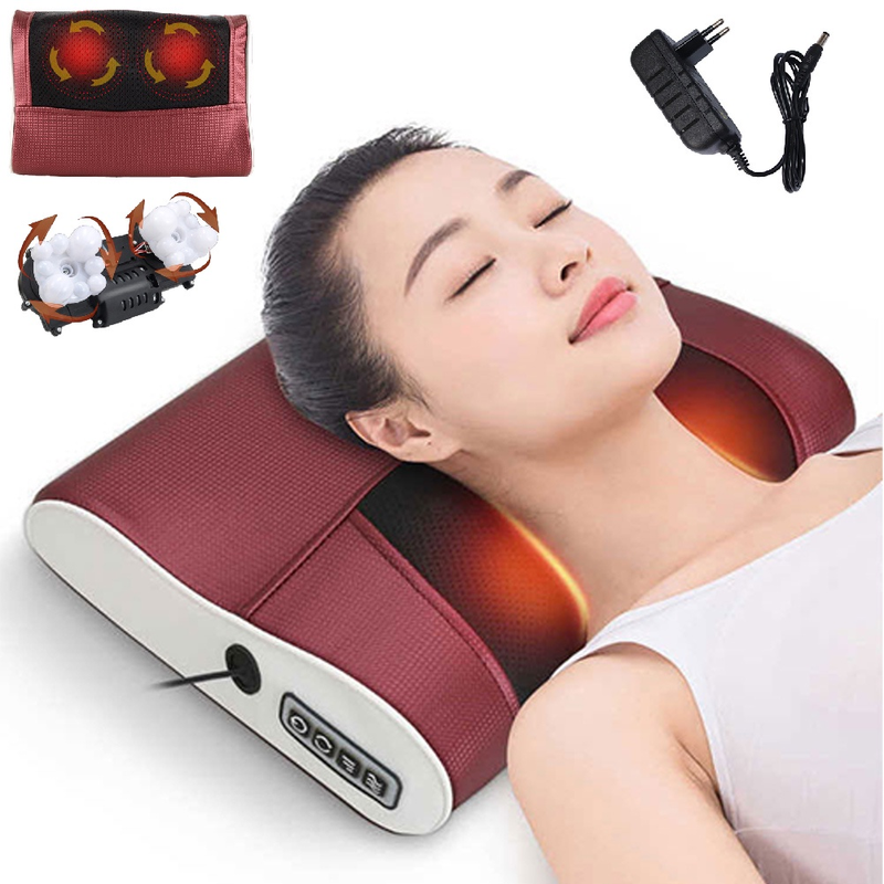 Almofada Encosto Massageadora Movimentos Shiatsu Infravermelho Linha Premium